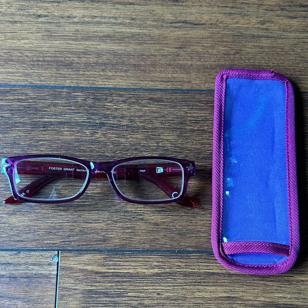 👓👓Foster Grant Burgundy and Crimson Reader Glasses👓👓